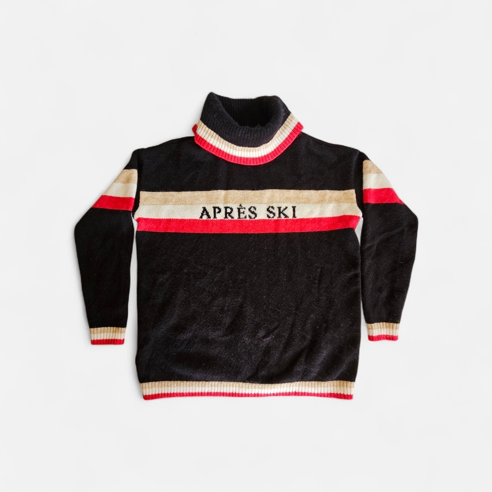 Lou & Grey Black and Red Turtleneck Sweater